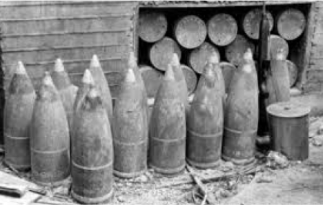 8 inch ammunition at naval gun emplacement