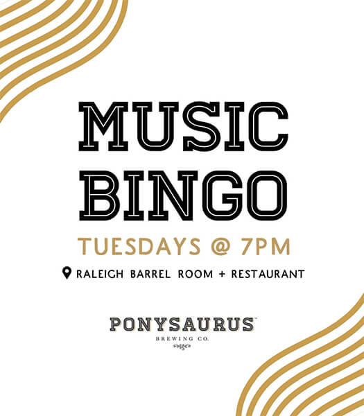 Music Bingo at Ponysaurus Brewing