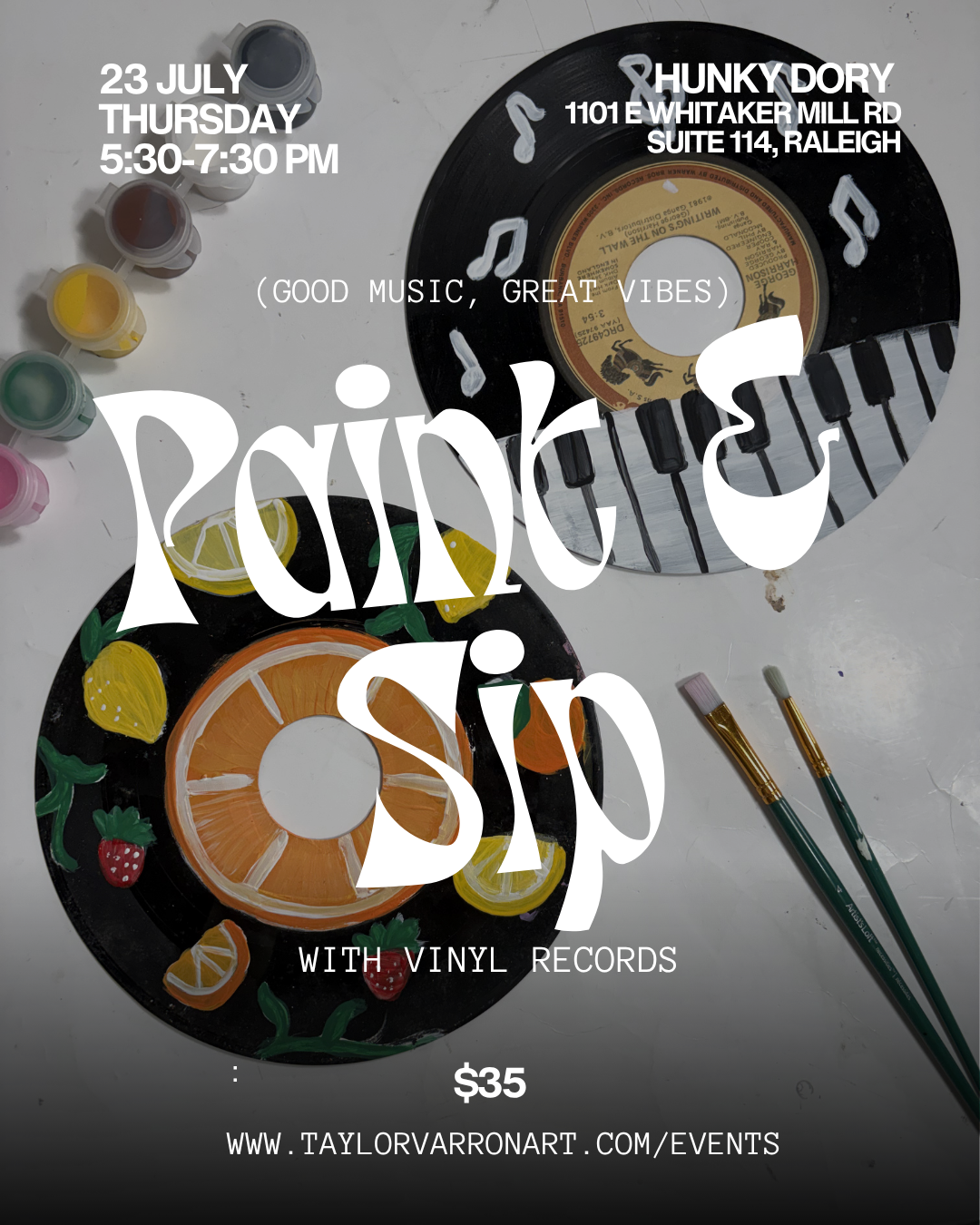 Paint & Sip at Hunky Dory